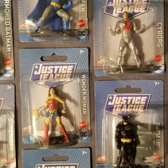 Set of (7) "Justice League" Superhero Mini Figures - DC Comics - Superman Batman - Picture 11 of 11